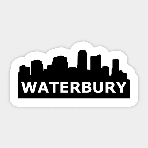 Waterbury Skyline Sticker by gulden